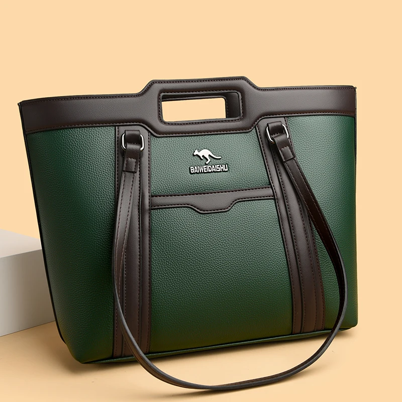 sac à main en cuir véritable à la mode pour femmes, sac à bandoulière de grande capacité, sac pour mère d'âge moyen, sac à aisselles à une épaule