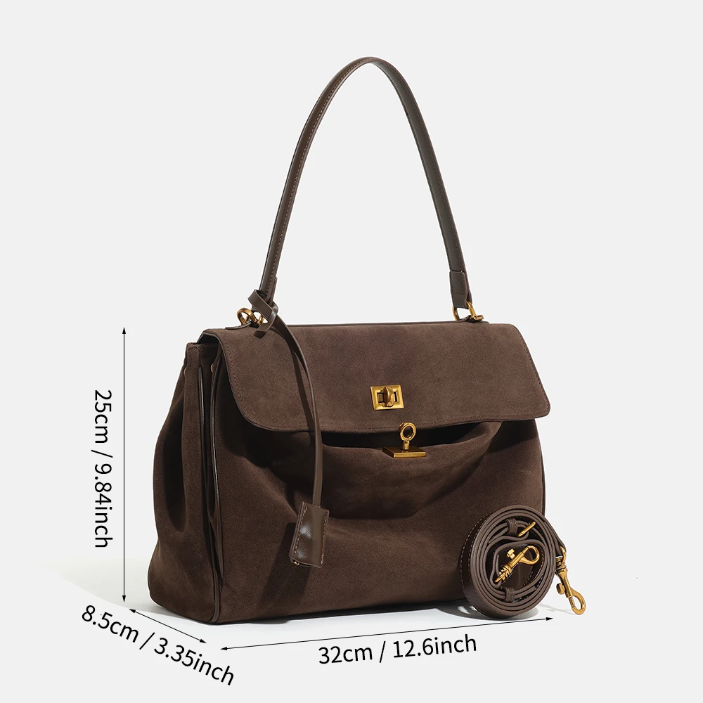 sac fourre tout, un sac sous les bras de banlieue de grande capacité pour femmes, un sac à bandoulière simple haut de gamme et polyvalent pour l'automne et l'hiver
