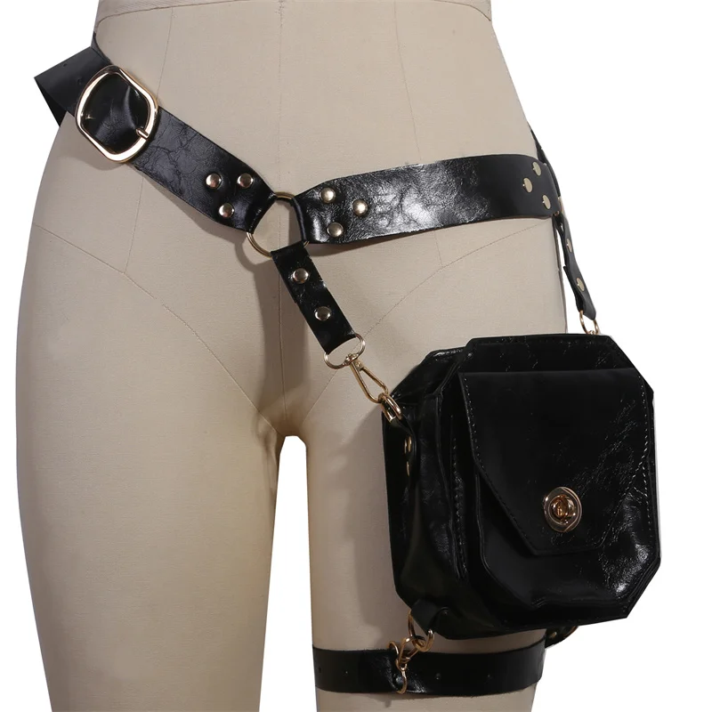 sacoche de style rétro en pu pour femme, petit sac carré, moto, côté vent, oral alier médiéval, accessoires de personnalité