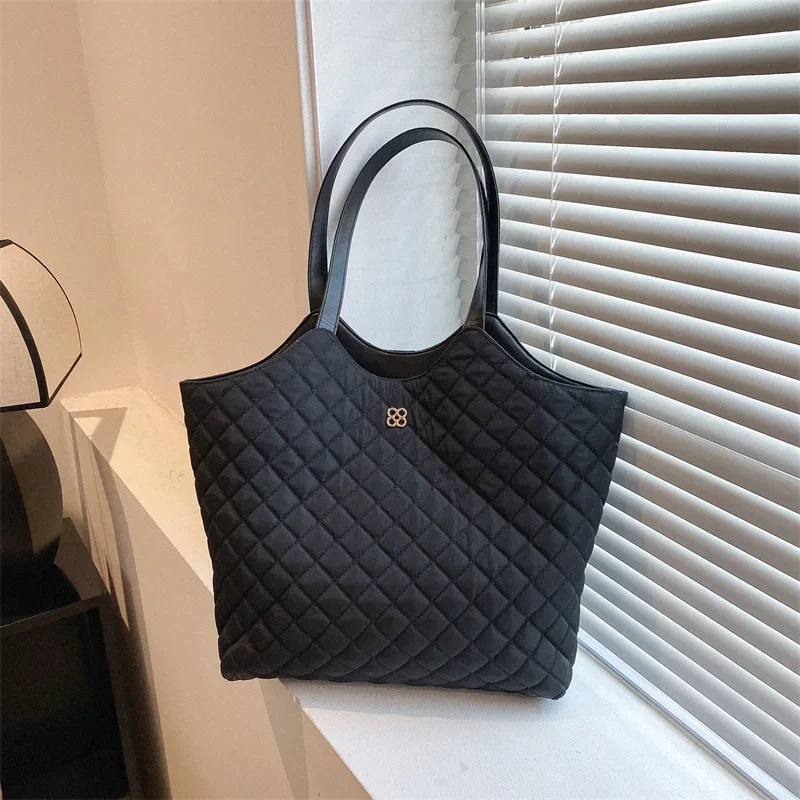 sac à bandoulière grande capacité pour femmes, sacs à main à poignée supérieure, fourre tout à la mode, sacs à bandoulière matelassés pour le travail