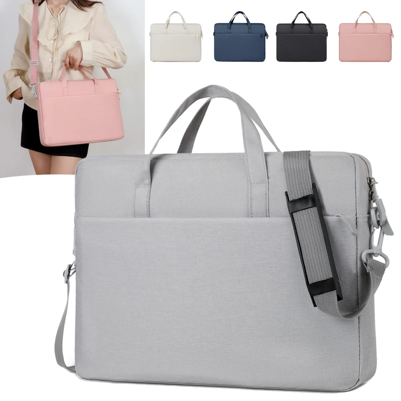 porte-documents pour ordinateur portable, grande capacité, anti-chute, antichoc, sac à bandoulière à compartiment unique, sac officiel d'affaires