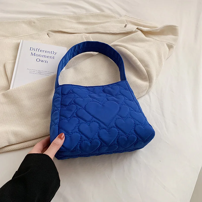 sacs fourre tout pour femmes oxford sacs à main de luxe de créateur sac à main mode coeur hiver petit sac à bandoulière matelassé rembourré sac à poignée supérieure