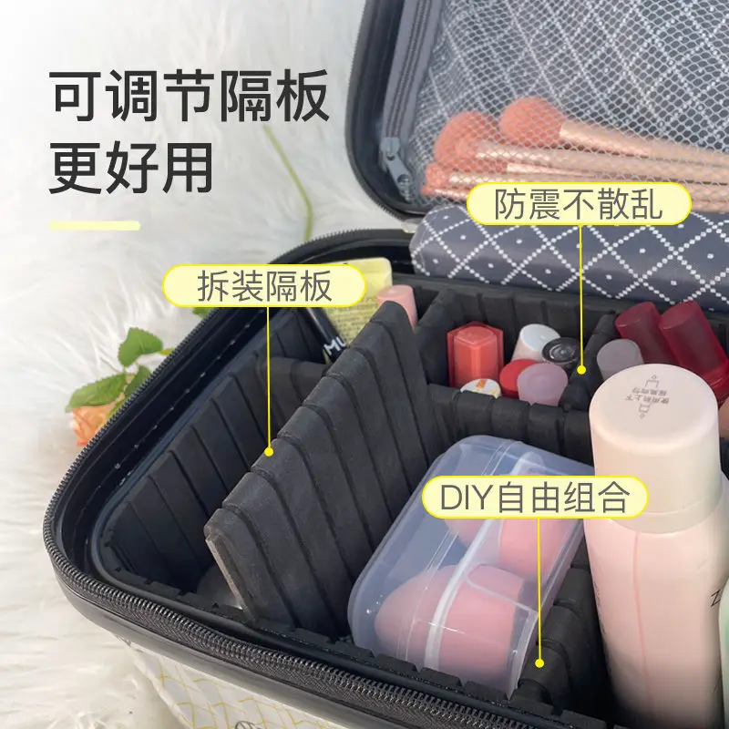 sac à cosmétiques pour bagages à main de 16 pouces, trousse de toilette légère et étanche de grande capacité, trousse à cosmétiques