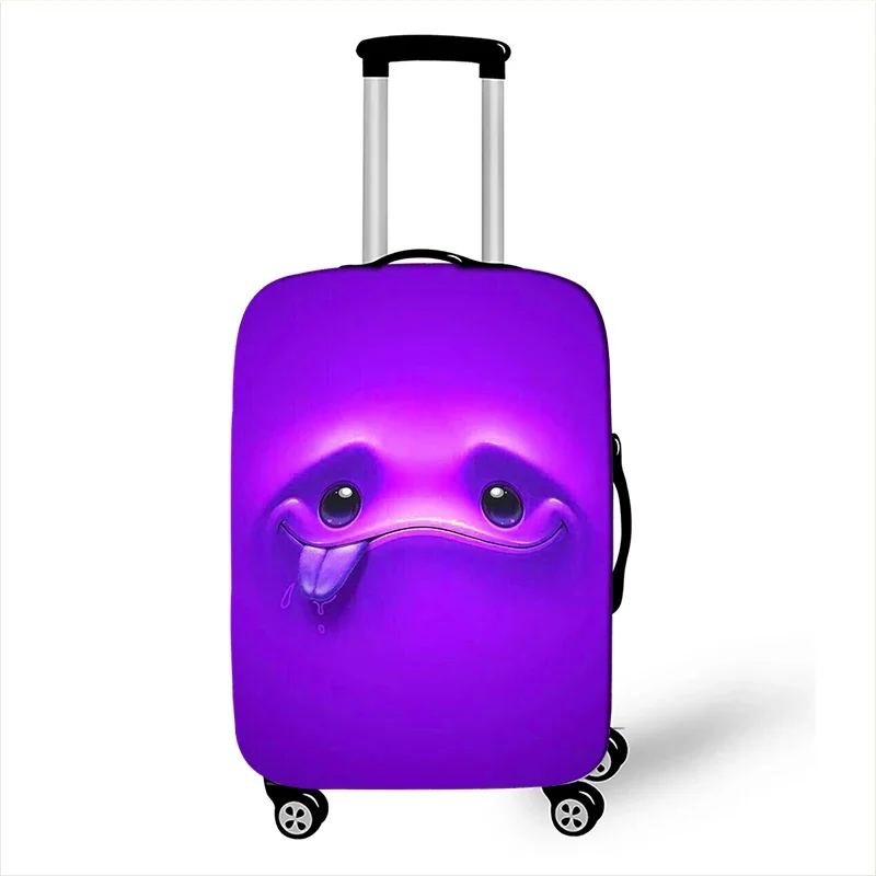 housse de bagage avec impression d'expression drôle, gaine de protection pour valise de voyage, étuis anti poussière élastiques adaptés aux accessoires de bagages de 18 à 32 pouces