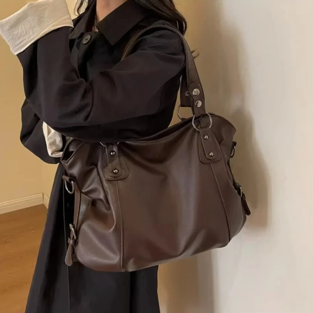 Sac à Main Hobo de Grande Capacité en Cuir Souple pour Femme, Grand Fourre-Tout Stylé, Sacoche Hobos pour Dame
