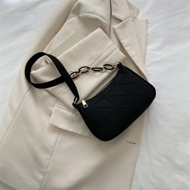 petit sac à main carré pour femme, sac messager populaire, sac à main décontracté simple et polyvalent, feutre one initié, mode