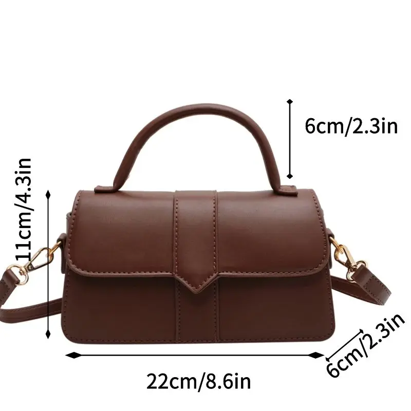 sac à main en cuir pu pour femme, sac à bandoulière, sac sous les bras vintage, cartable carré, noir, mode initiée
