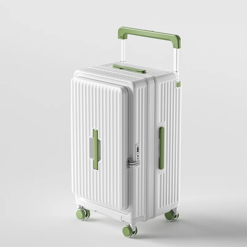 bagage extensible de grande capacité, valise trolley épaisse à ouverture frontale, valise de voyage résistante de 24 pouces, étudiant de 30 pouces
