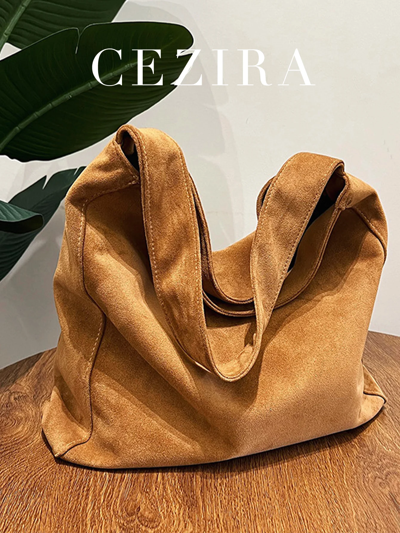 slouchy sac maillard décontracté pour femme, tissu doux en faux daim, aimant, grande capacité, hobo initiated bag, commute shopping