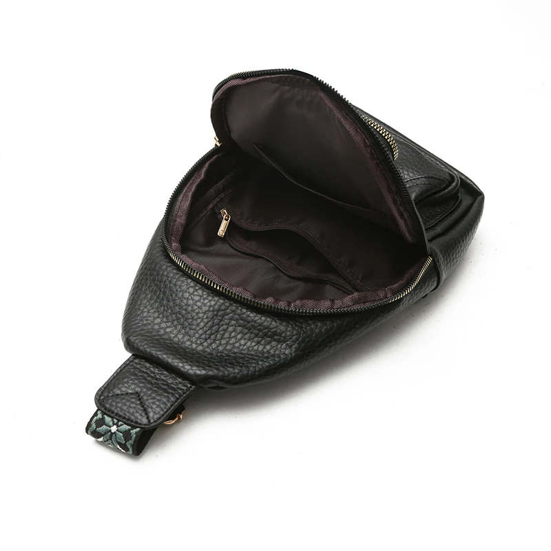 cartable multicouche à la mode pour femmes | bandoulière réglable, fermeture à glissière, sac de poitrine multifonctionnel de style urbain