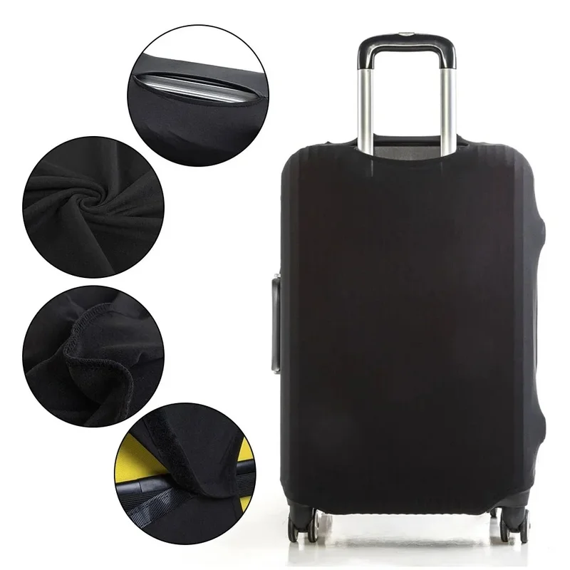 housse de protection pour valise de voyage, housse de protection pour bagages, couleur unie, adaptée aux valises de 18 à 28 pouces