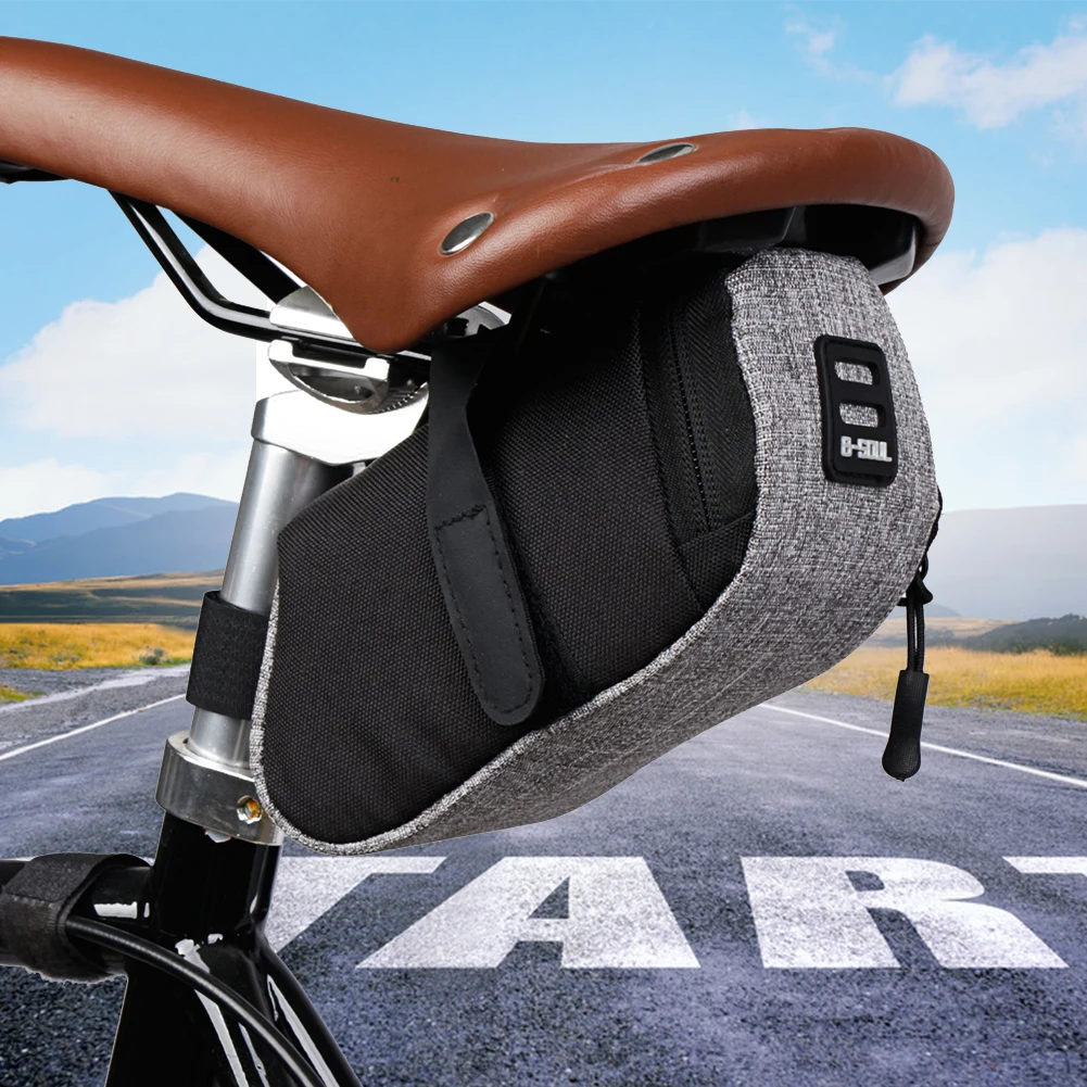 sac de selle de vélo vtt portable réfléchissant, siège de rangement de selle de vélo, pochette à outils arrière, sac de sacoche, accessoires de cyclisme