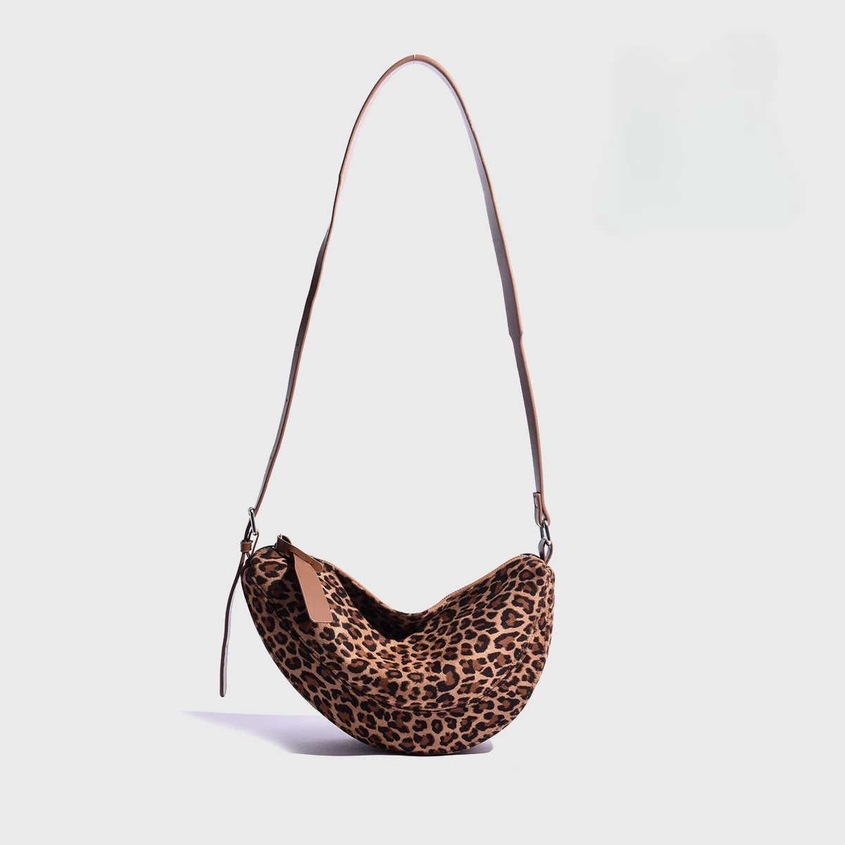 Sac Hobo froissé imprimé Animal pour femmes, sac à main à bandoulière de couleur unie, sac à main polyvalent texturé, Chic et pratique, 2025 ​