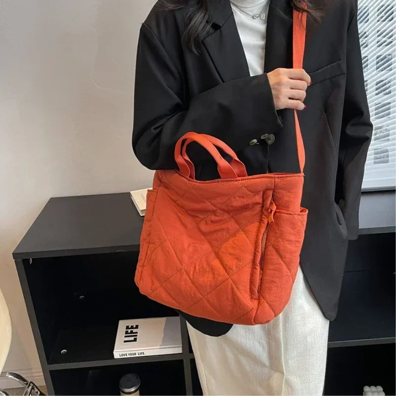 sacs fourre tout en coton de grande capacité pour femmes, sac latéral initié, sacs de shopping en coton space shop, fourre tout mignons pour dames, hiver 2023