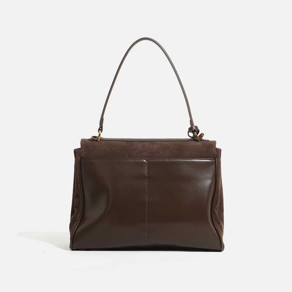 sac fourre tout, un sac sous les bras de banlieue de grande capacité pour femmes, un sac à bandoulière simple haut de gamme et polyvalent pour l'automne et l'hiver