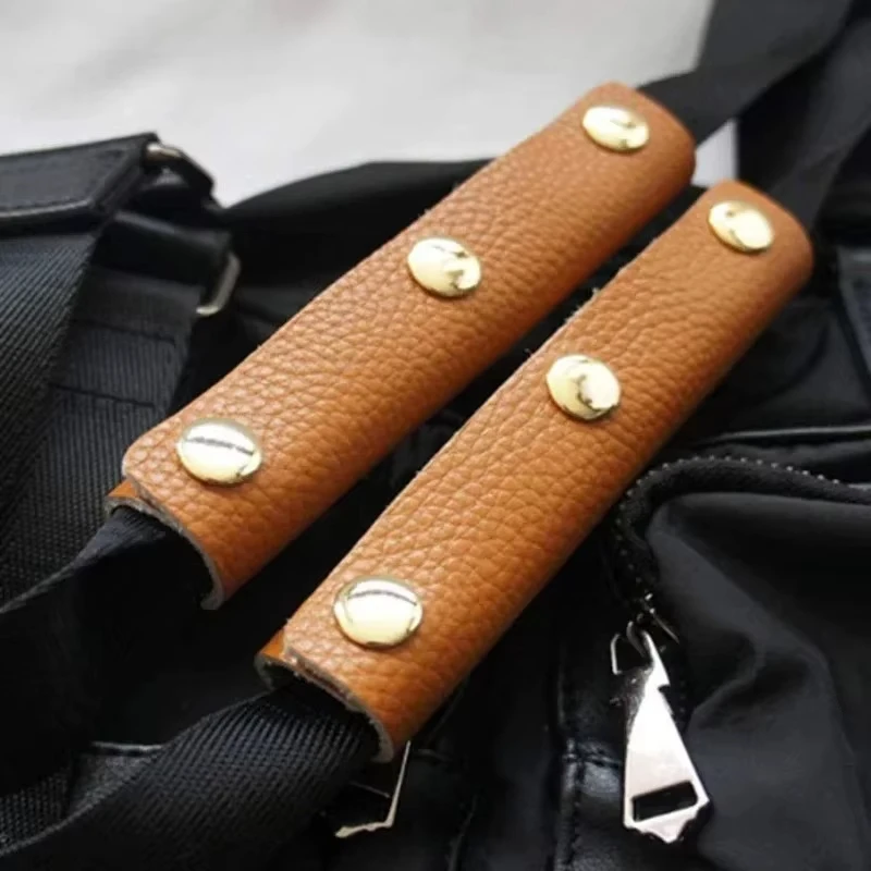 housses de poignée de sac à main en cuir, conçues pour réduire la pression des épaules et améliorer le confort du sac à dos, avec un design antidérapant