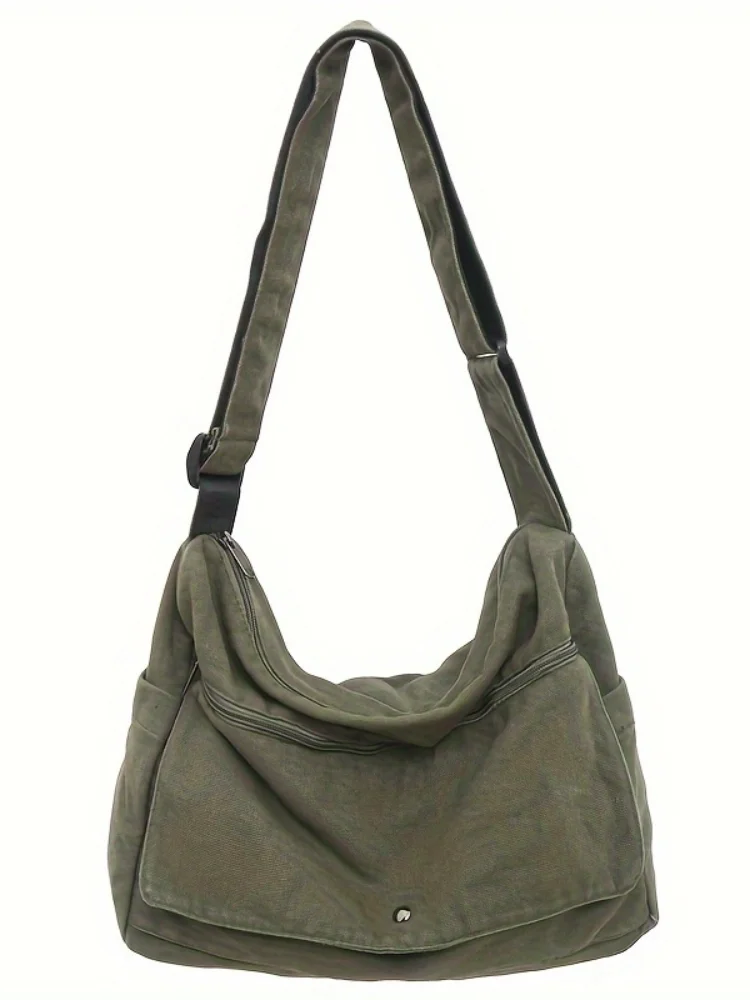 sac hobo à bandoulière en toile de grande capacité 4 couleurs – écharpe durable, réglable et tendance
