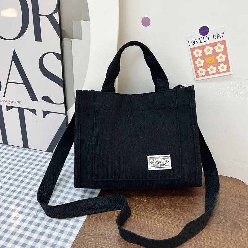 sac fourre tout à bandoulière en velours côtelé, sac à bandoulière carré pour femmes, sac fourre tout décontracté, sac à bandoulière, sac organisateur de voyage
