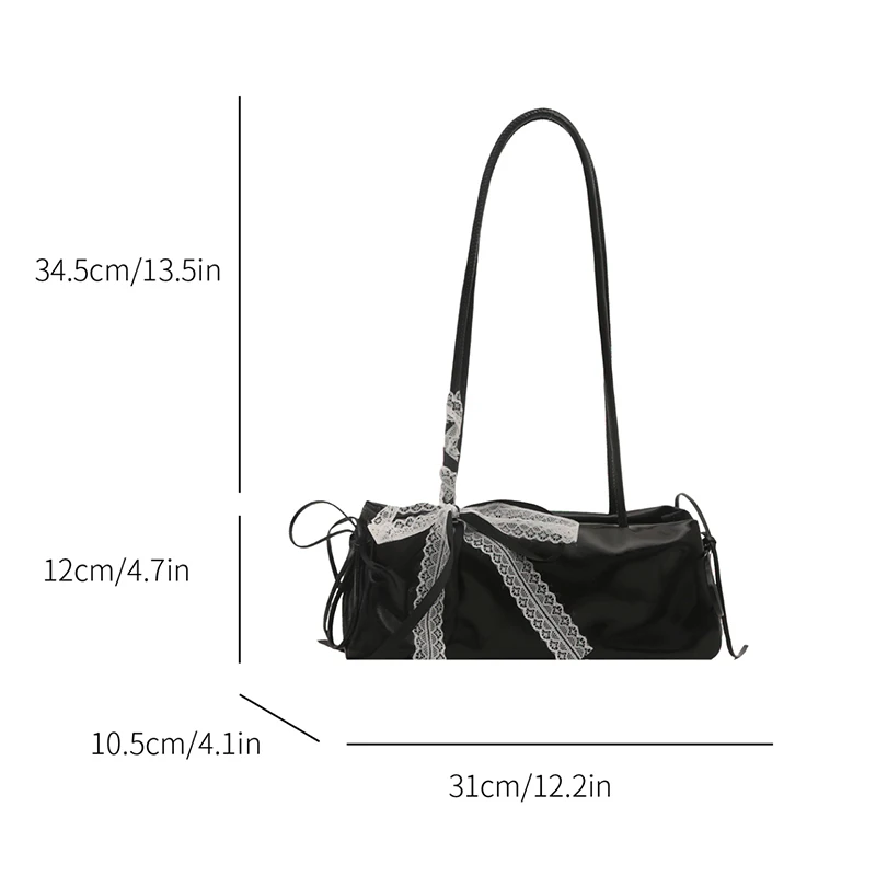 sac carré français élégant avec nœud coréen, sac de haute qualité en pu, niche simple style ballet, sac à bandoulière, nouveaux sacs décontractés pour femmes