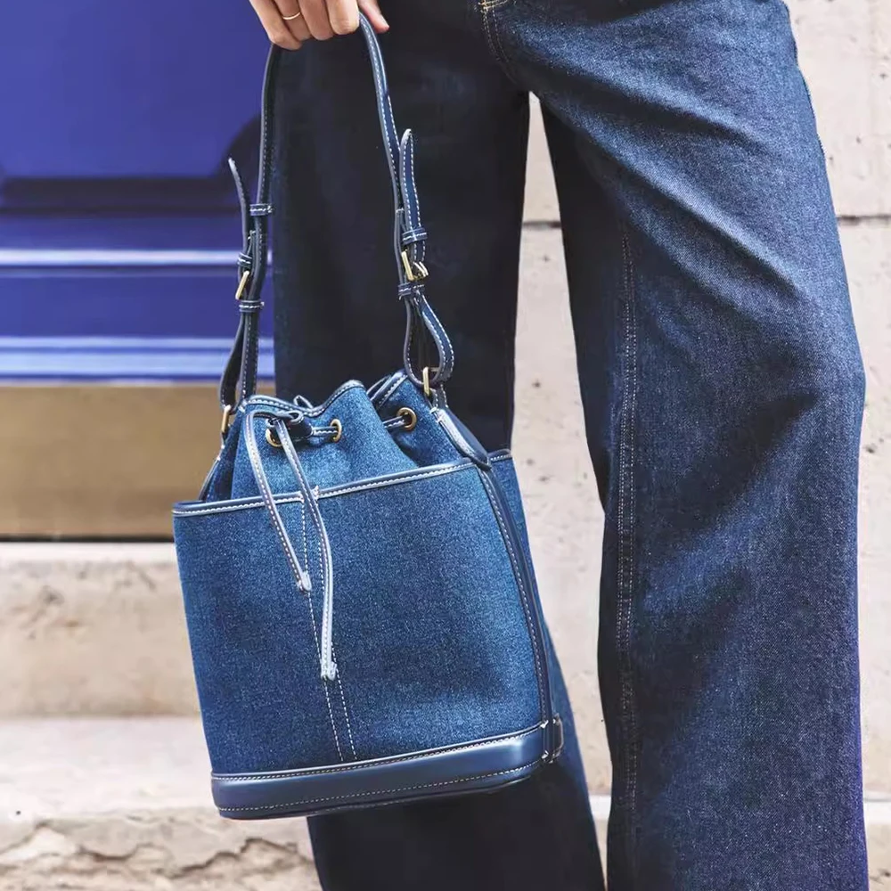 sacs à main en toile denim pour femmes, sacs à main de créateurs de luxe, sac initié, haute qualité, nouvelle proximité, wstring, mode, e27, 2025