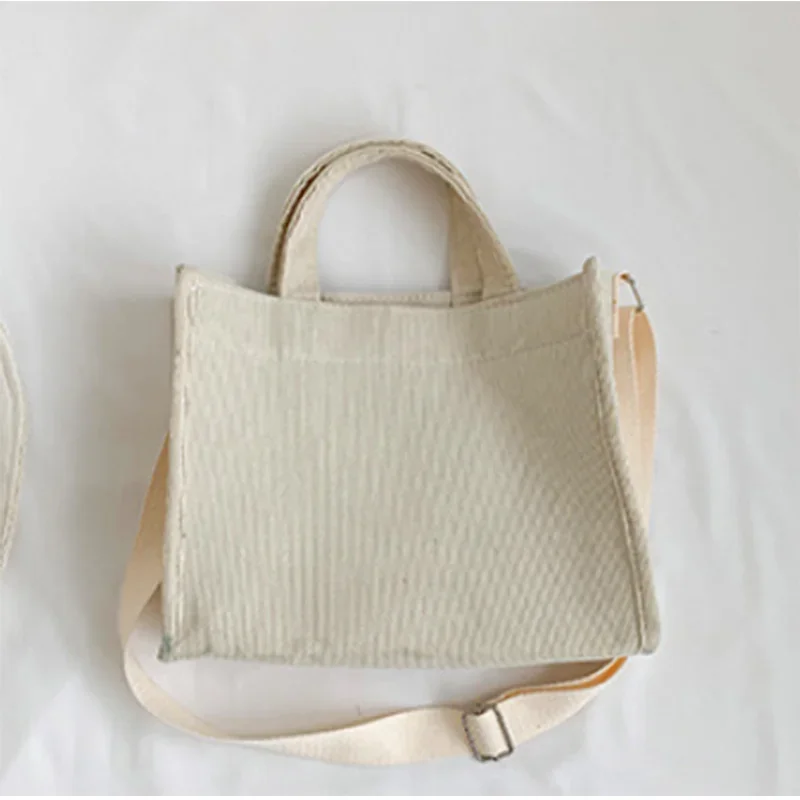 sac à main simple en velours côtelé pour femmes, sac à main portable de grande capacité, tendance, petit sac carré, sacs à bandoulière simples