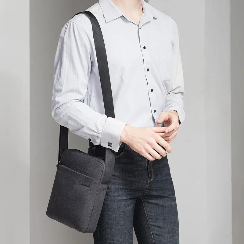 sac à bandoulière carré en nylon vintage pour hommes, sac à main décontracté, sac de messager, sac initié aux voyages d'affaires