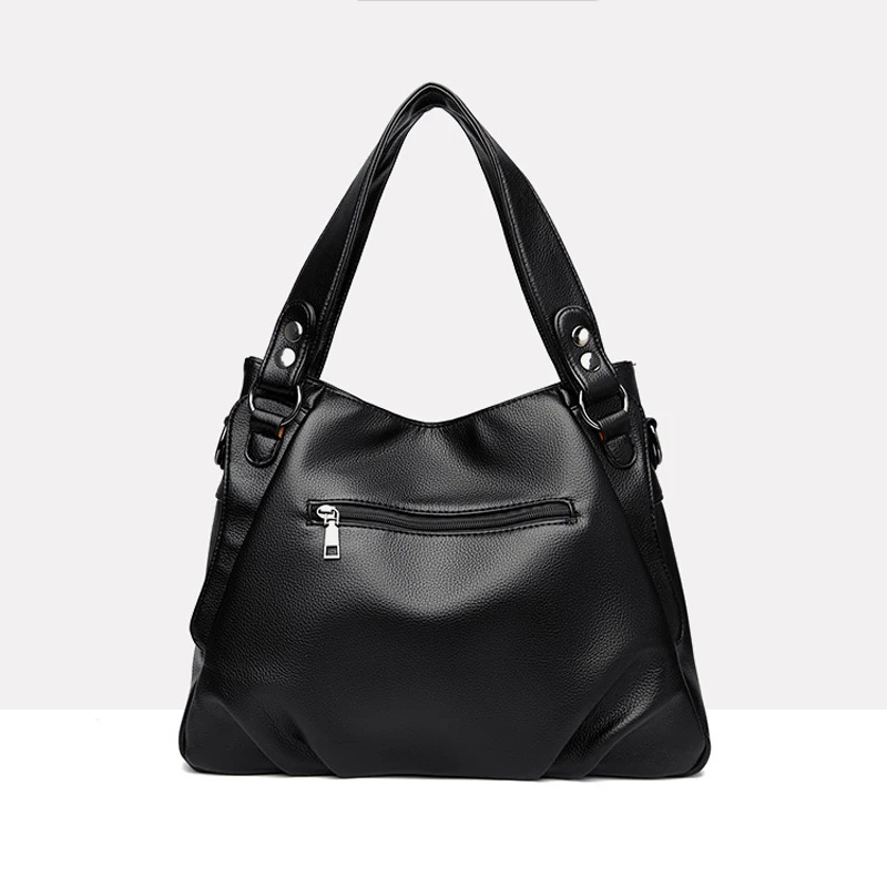 sac en cuir souple, un sac à main tendance et polyvalent de style européen et américain, sac à bandoulière de grande capacité, sac pour mère