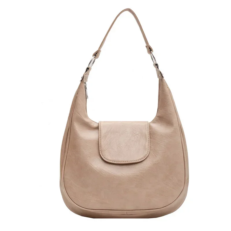 sacs à bandoulière en cuir souple pour femmes, sacs hobo de grande capacité, design de marque de luxe, sacs à main et sacs à main tendance pour dames