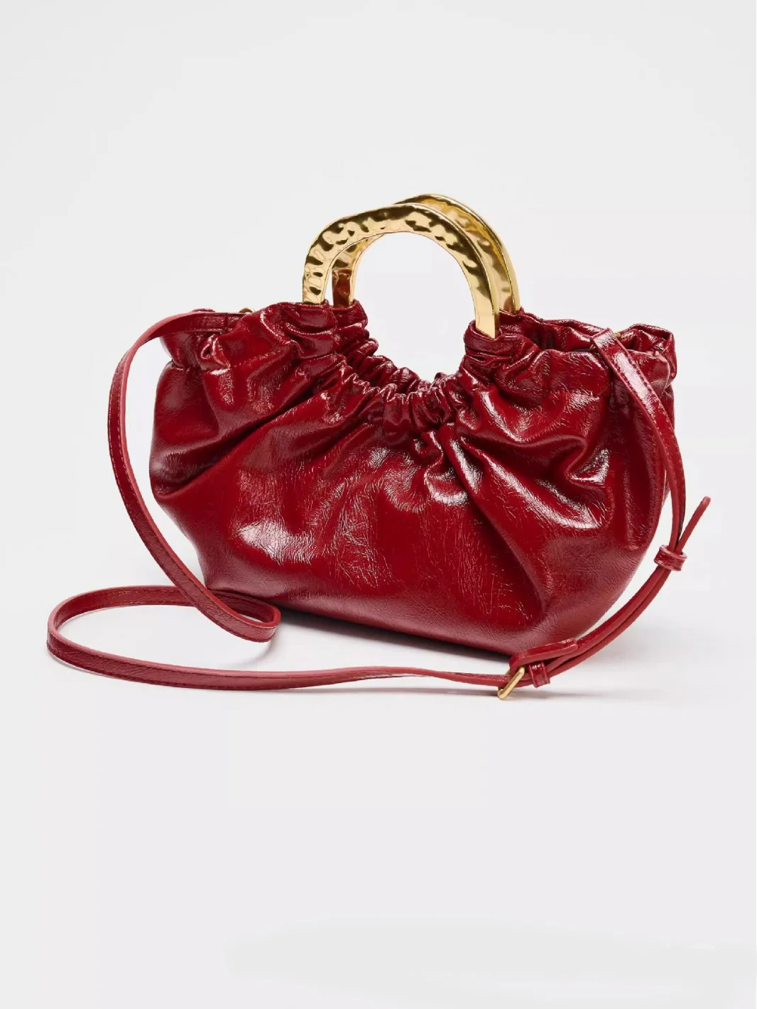sac à main froncé, pochettes à poignée en métal à la mode, sacs à main pour femmes, sac à bandoulière design de luxe, petits fourre tout pour dames