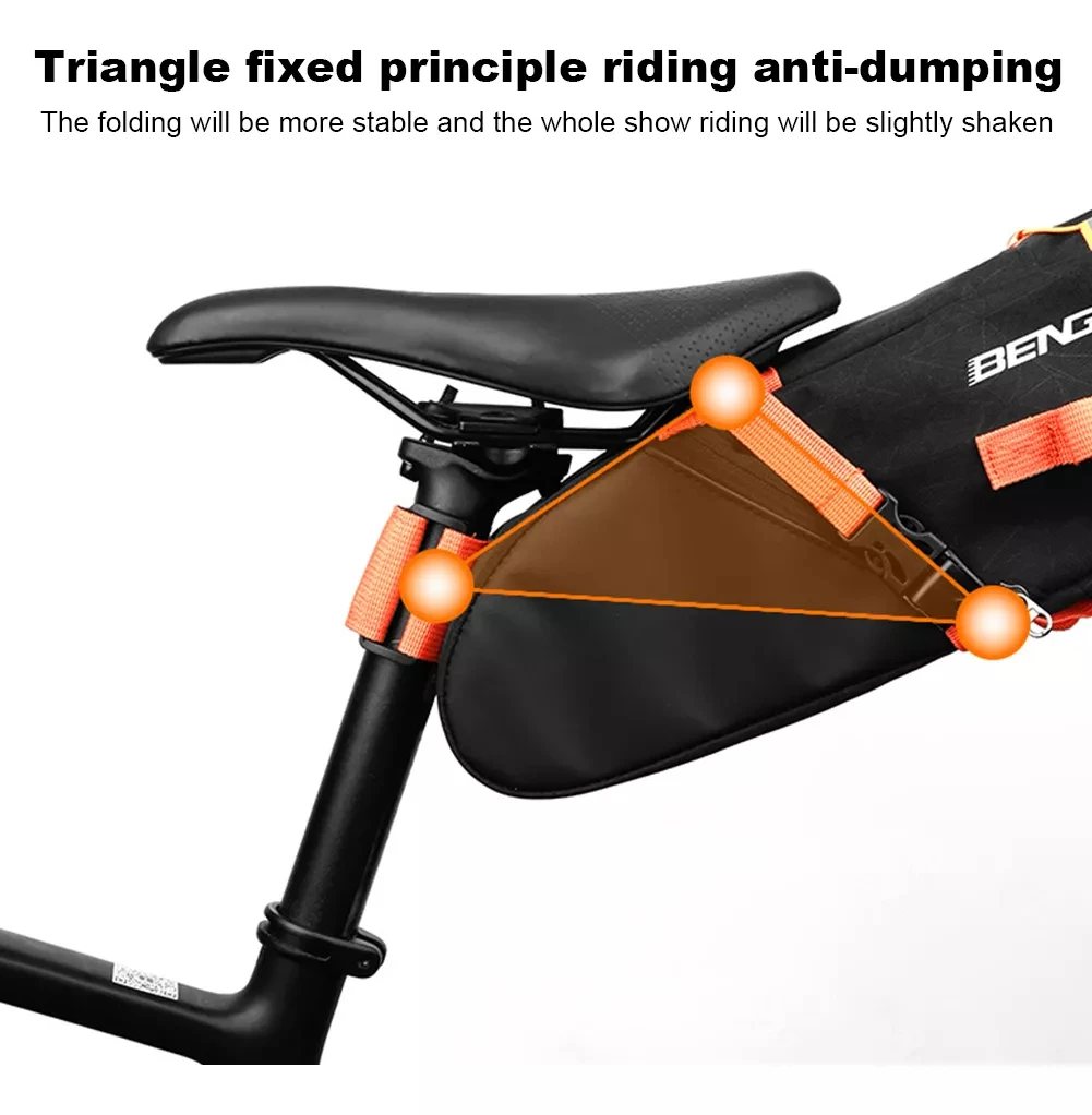 sac de dégager de vélo étanche de grande capacité 10l, sacoche arrière de cyclisme, accessoires de coffre d'extérieur