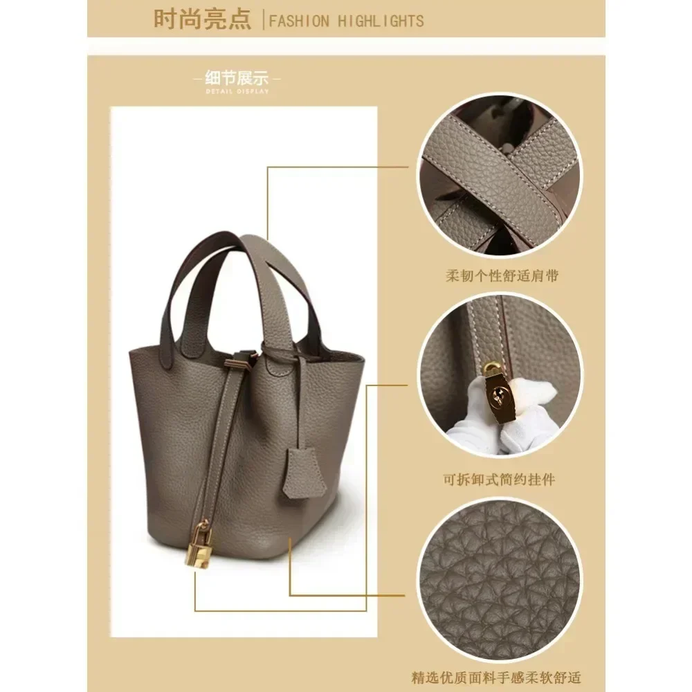 sac seau classique, sac à main à la mode, sac de maquillage intégré, nouveau sac pour femmes tendance et polyvalent, sac de transport