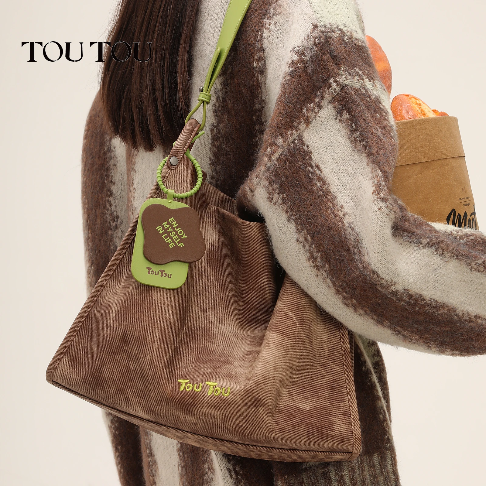 toutou – sac fourre-tout de grande capacité pour le travail de banlieue, sac à bandoulière d'occasion quotidienne, décontracté, tendance, sac sous les bras de haute qualité, cadeau de noël
