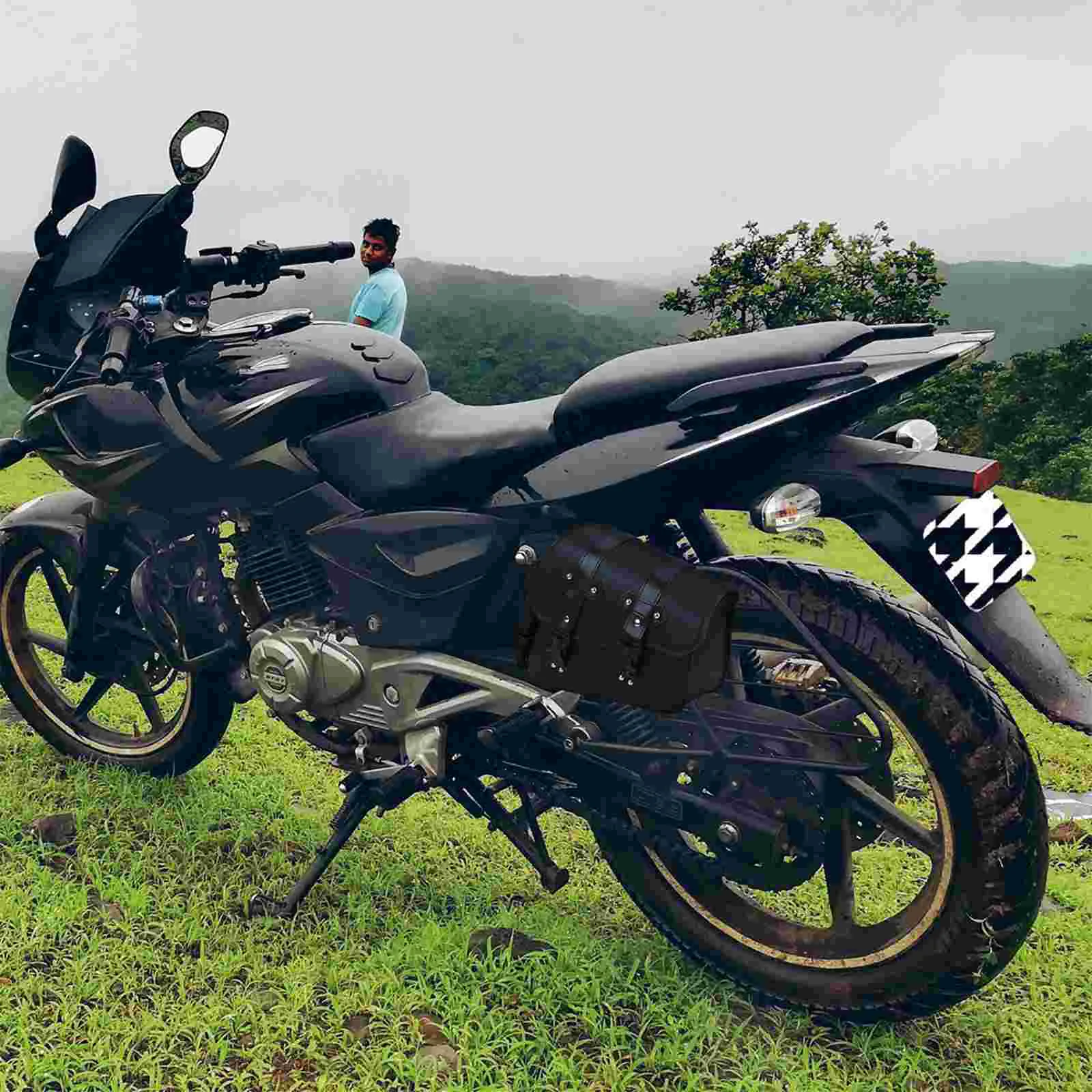 sacoches latérales de selle de moto, sac à outils Étanche, boîte de vélo, pu, bras osccorporelle, sac à dos de voyage