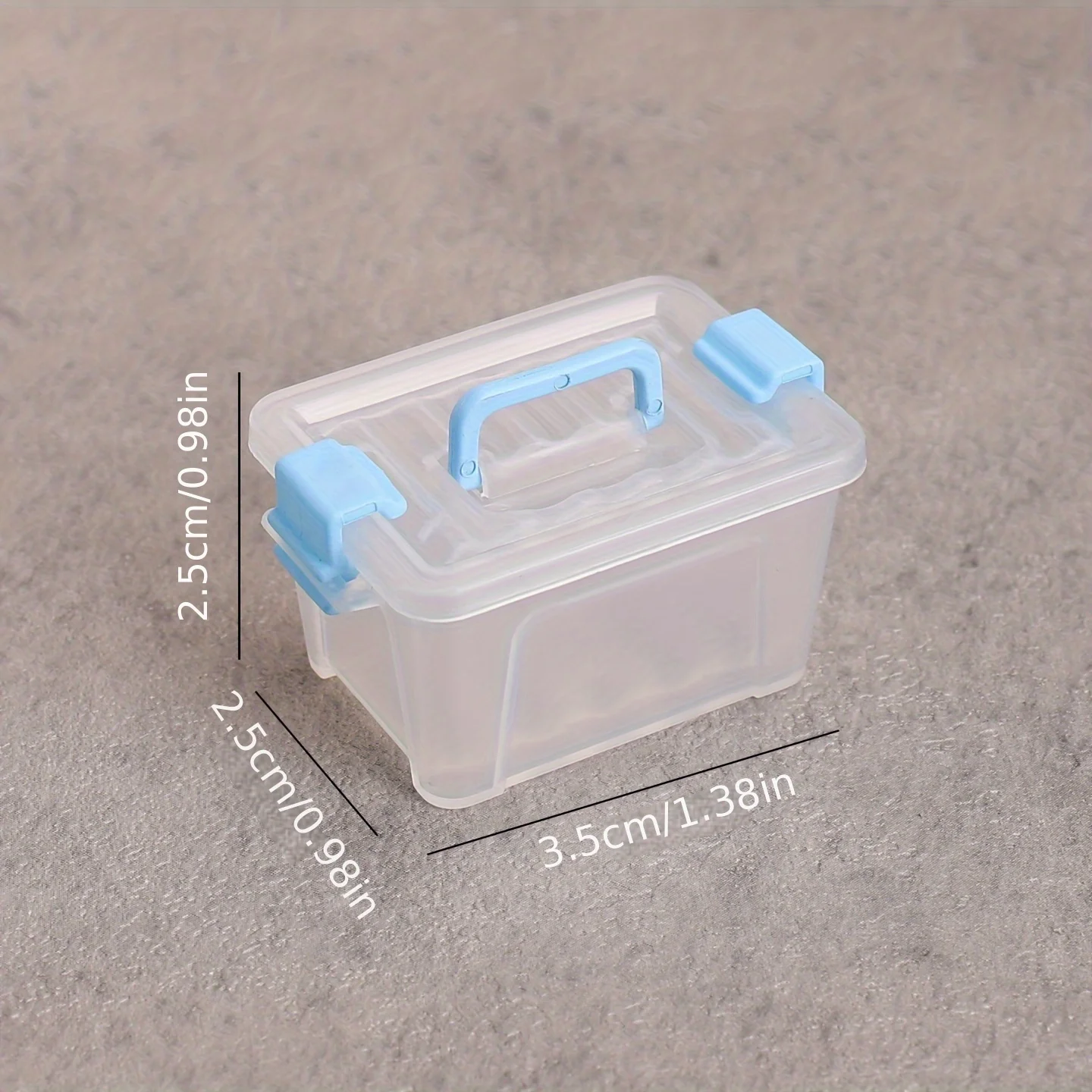 5 mini boîtes de rangement de style valise: boîtes de rangement transparentes pour petits articles, accessoires de bricolage de scène miniature