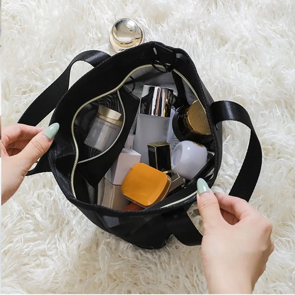 sac carré de grande capacité, pochette de lavage noire, étui de rangement, étuis à cosmétiques, sac à cosmétiques en maille, trousse de toilette, sacs de maquillage