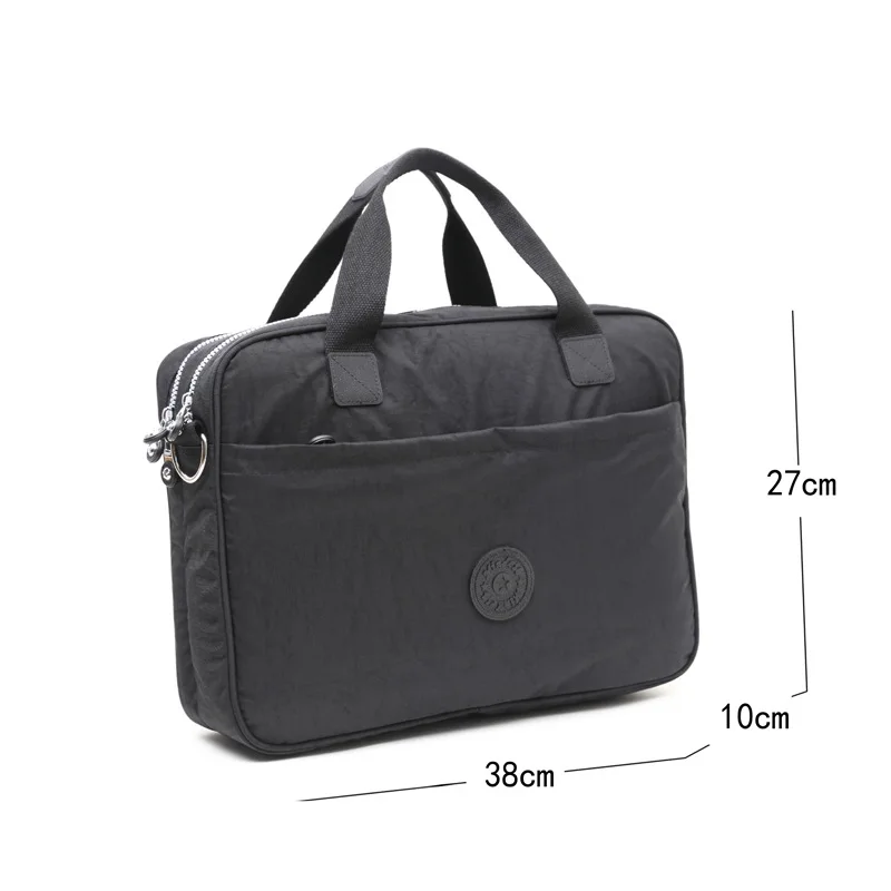 sac élégant en nylon pour ordinateur portable pour hommes et femmes – porte documents d'affaires léger, fourre tout de banlieue de grande capacité avec dragonne