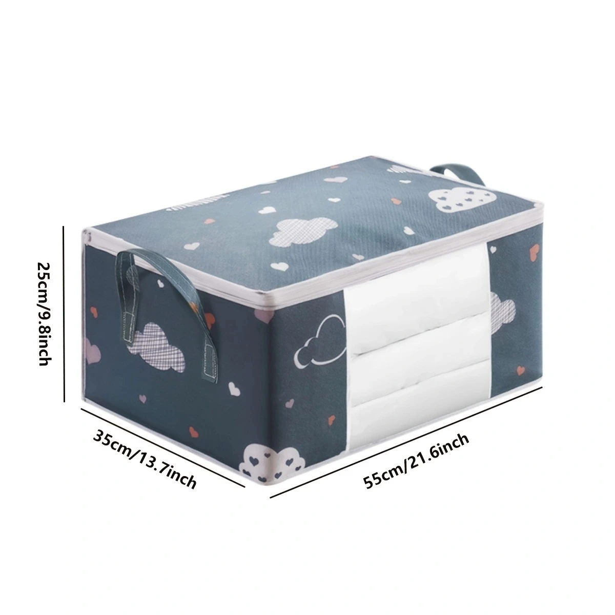 sac de rangement de couette avec poignée, sac de couette en coton, sac multifonctionnel anti poussière, sac d'emballage mobile domestique, sac de rangement, 1 pièce