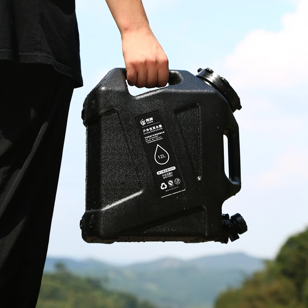 sac à eau de camping portable de grande capacité, conteneur d'eau extérieur, eau précieuse pour la conduite, pique nique et randonnée, 10 l, 12l, e27