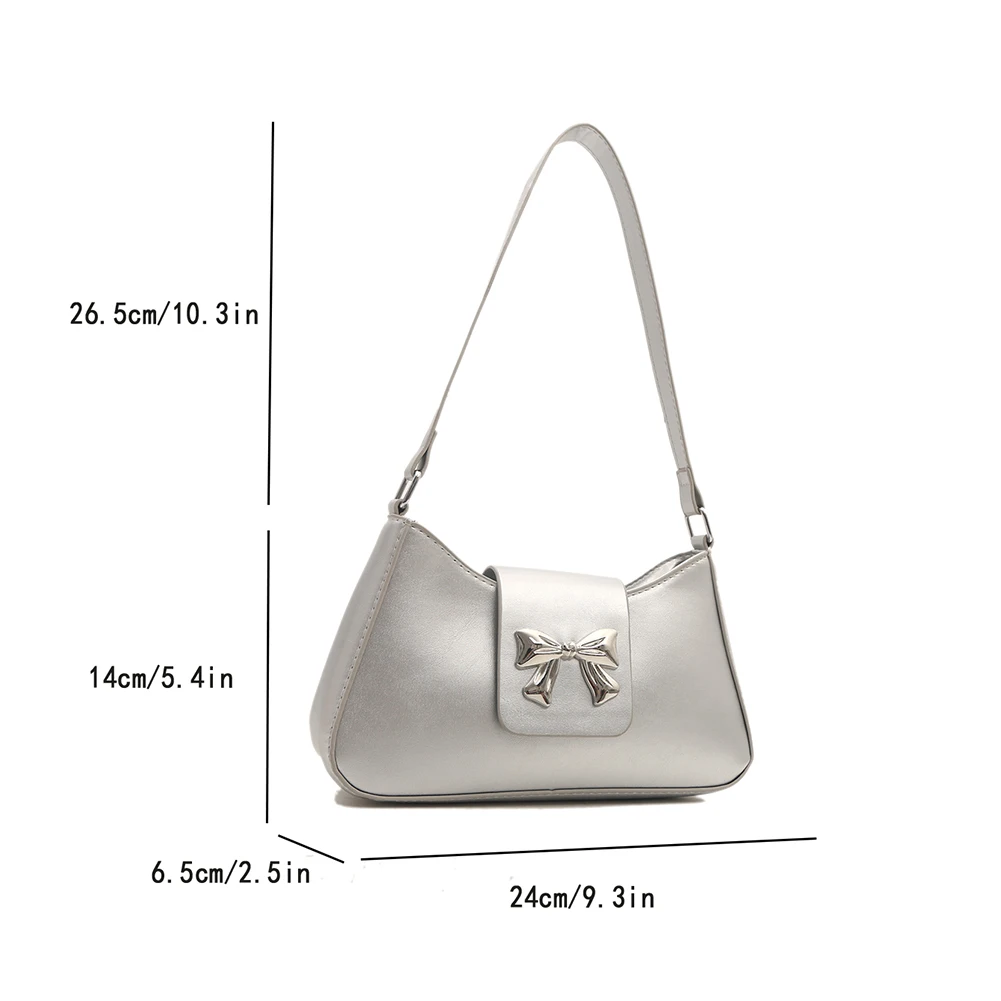 hobo sac à main en cuir pu avec nœud mignon pour femme, pochette y2k, sac fourre tout pour le travail, le shopping, les voyages