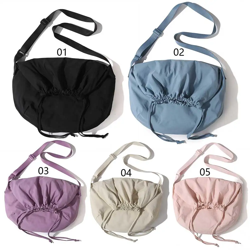 sac cartable décontracté pour femmes, sac à bandoulière de grande capacité avec cordon de serrage, sac de shopping léger à sangle réglable, sac d'extérieur pour filles