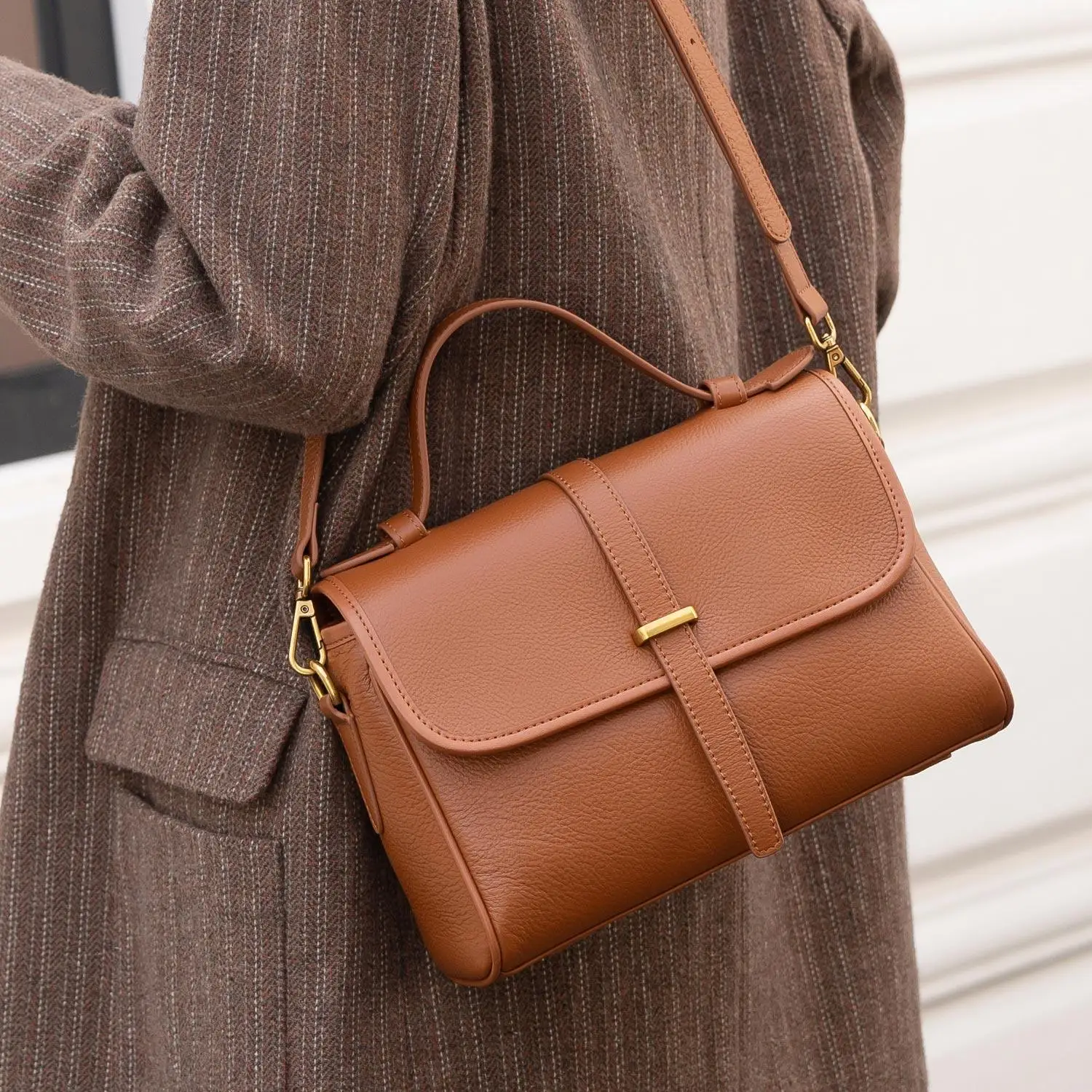 sac fourre tout en cuir de vache naturel pour femme, sac à main rétro pour femme, cartables de loisirs tout match, sac à bandoulière lancé, importé, nouveau