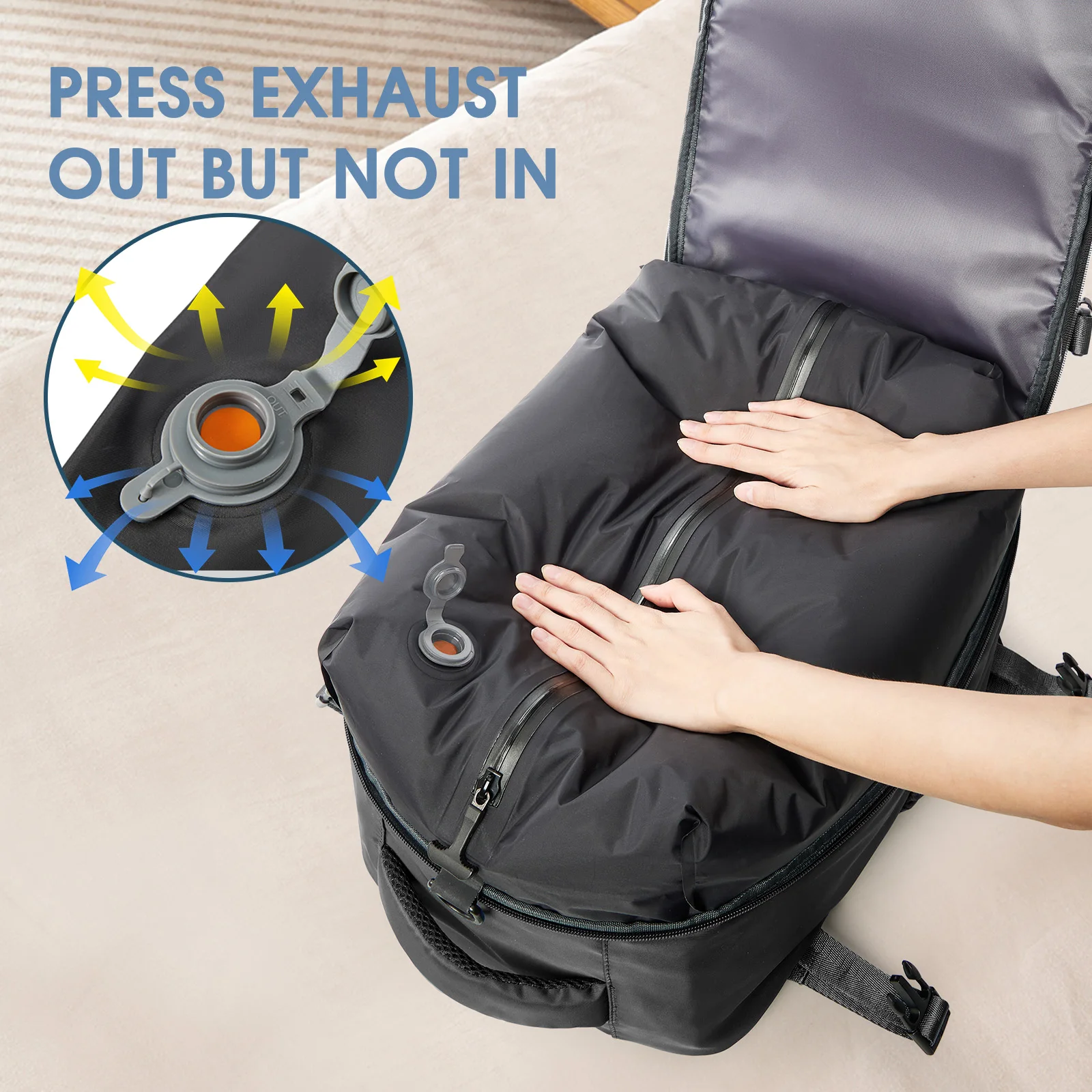 sac à dos sous vide sac de voyage pour hommes sac à dos de grande capacité sac à dos pour ordinateur portable d'affaires femmes hommes sac à dos extensible sac d'école
