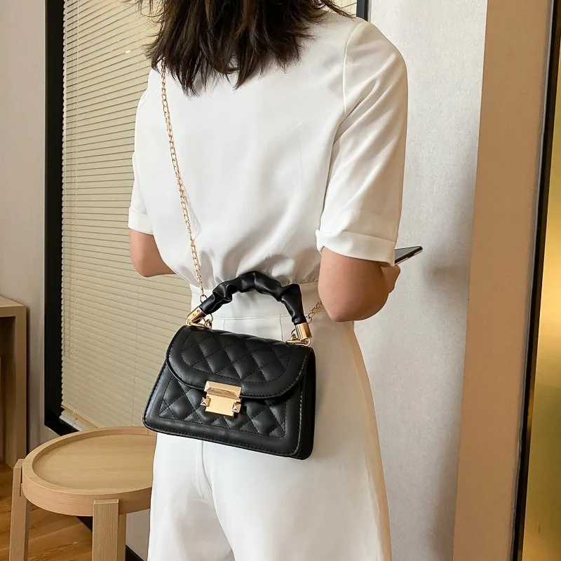 sac à main classique à la mode, petit carré, à bandoulière, pour femme