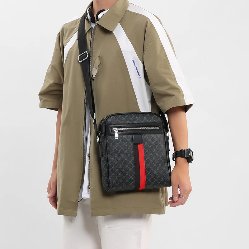 grand sac à bandoulière design pour hommes sacs en cuir décontracté homme sac de messager mâle luxe sac à bandoulière mode affaires sac à bandoulière
