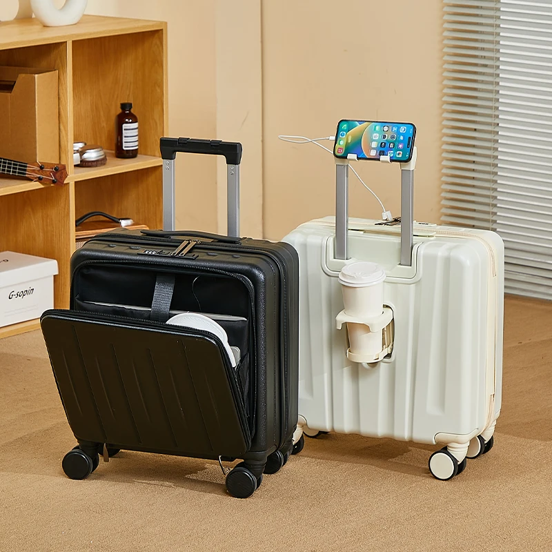 valise légère valise 18 pouces valise de voyage grande capacité valise à roulettes pivotantes petit compartiment à bagages