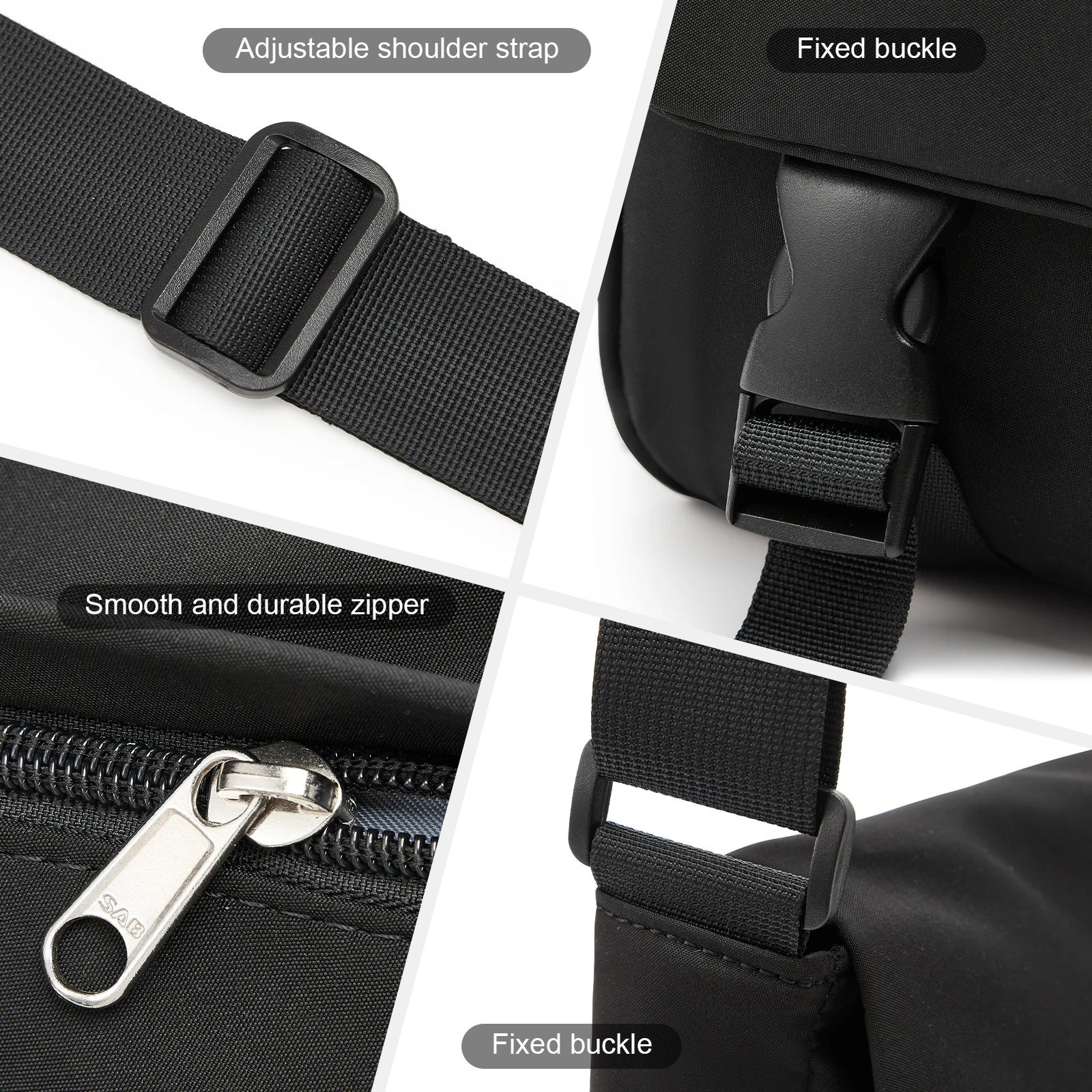 sac carré de mode sacs à bandoulière pour hommes d'affaires sac de messager décontracté rabat masculin sac à bandoulière léger de luxe pour hommes