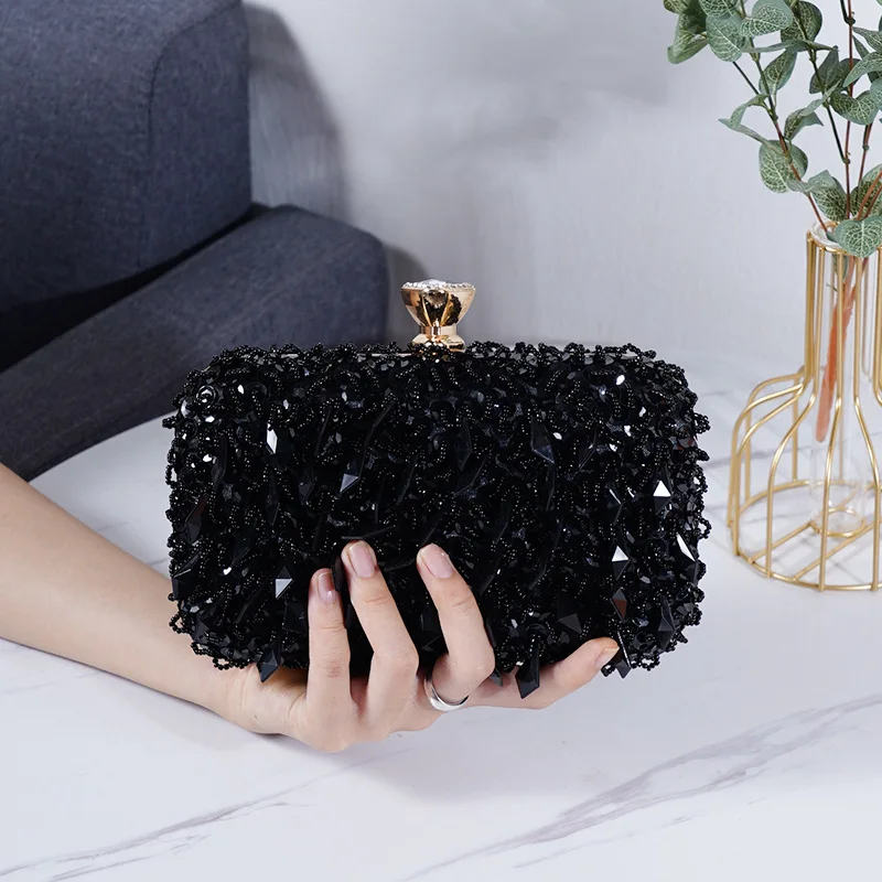 sacs à main de banquet perlés à paillettes de luxe pour femmes, sacs à main de soirée, pocommuniste pour dames, petit sac initié, nouvelle mode, 2022