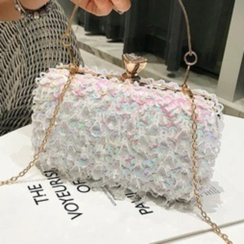 sacs à main de banquet perlés à paillettes de luxe pour femmes, sacs à main de soirée, pocommuniste pour dames, petit sac initié, nouvelle mode, 2022