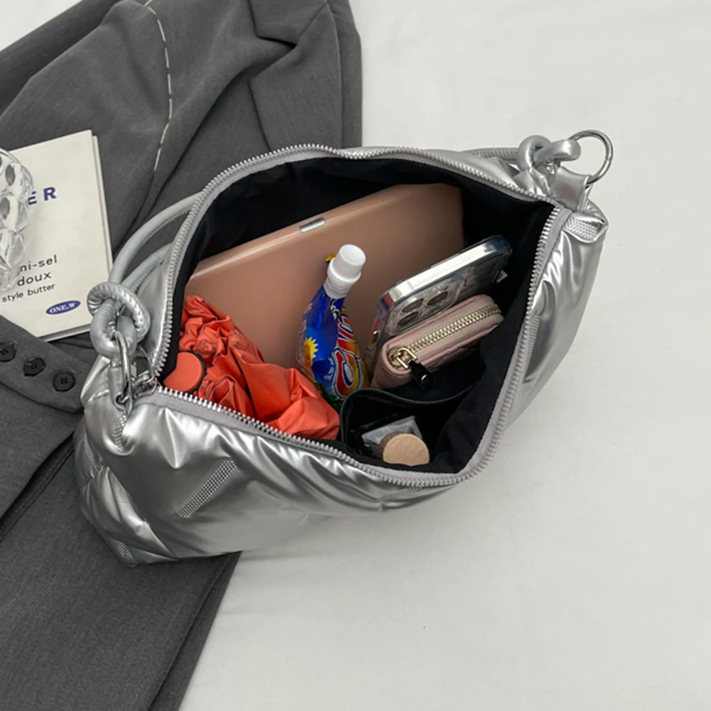 sac fourre tout matelassé pour femme, sac hobo gonflé, sacs à main fourre tout en duvet, grande capacité, rembourré, initié, décontracté, hiver, mode