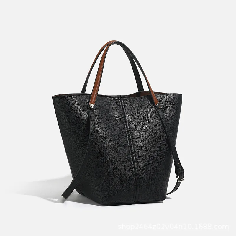 sac seau grande capacité, sac à bandoulière simple, sac sous les bras, sac à main de banlieue haut de gamme
